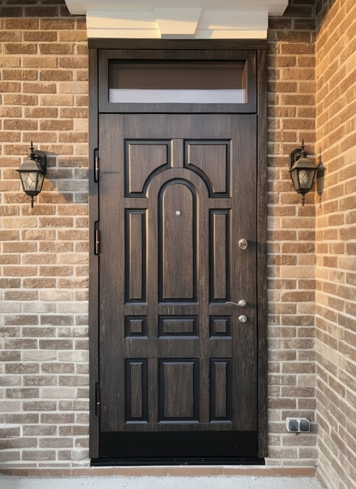 Дверь с фрамугой и стеклом Дверь с фрамугой и стеклом